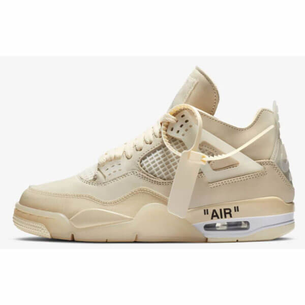 ナイキ オフ ホワイト スニーカー コピー ウィメンズ エアジョーダン ４ レトロ セイル コラボ Nike x Off-White Wmns Air Jordan 4 Retro Sail  CV9388-100