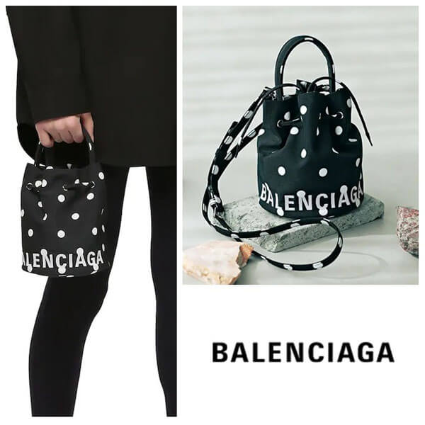 【バレンシアガ トートバッグ コピー】BALENCIAGA WHLL ドローストリング バケットバッグ XS