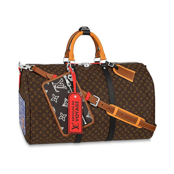 ルイ ヴィトン ボストンバッグ 偽物☆Louis Vuitton☆旅行のお供に♪キーポル・バンドリエール 50 M56855