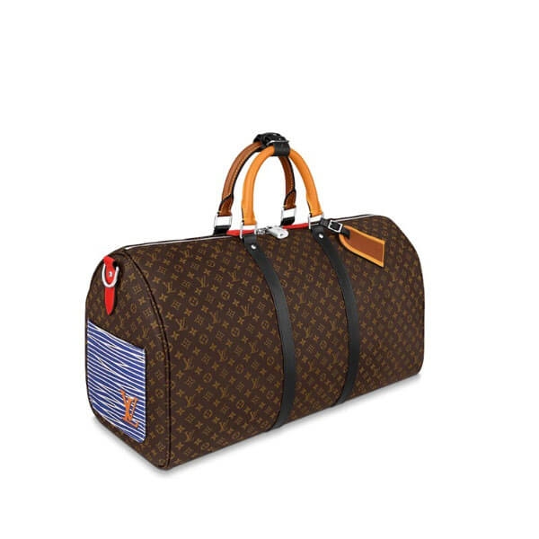 ルイ ヴィトン ボストンバッグ 偽物☆Louis Vuitton☆旅行のお供に♪キーポル・バンドリエール 50 M56855