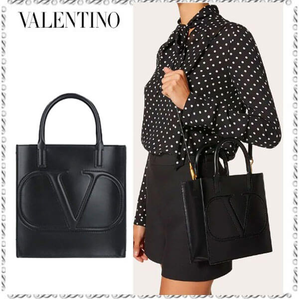 VALENTINO Vロゴ WALK コピーカーフスキン スモールショッピングバッグ UW2B0H23QELU26