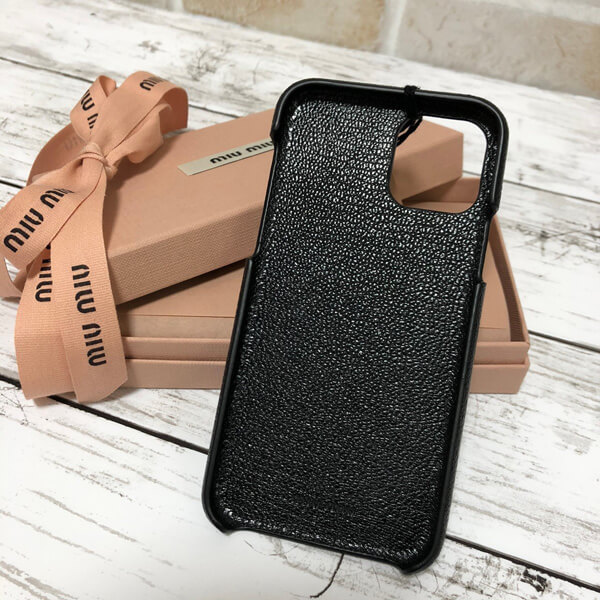 miumiu iphoneケース コピー スターリング付き iPhone11 Proケース5ZH113_2D7L