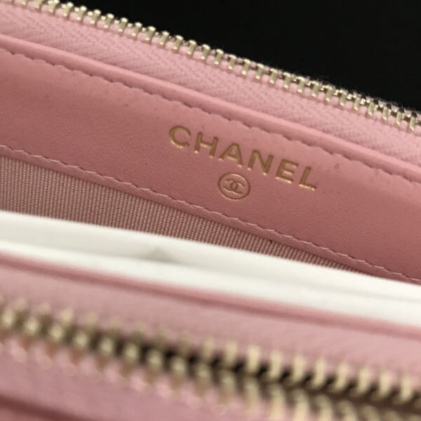 シャネル チェーンウォレット コピー CHANEL ポーチ ピンク キャビアスキン