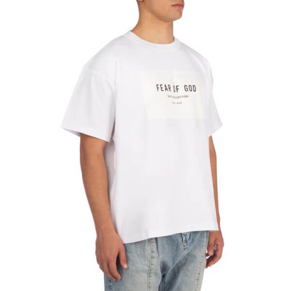 関税・送料込 FEAR OF GOD パロディWHITE COTTON Tシャツ