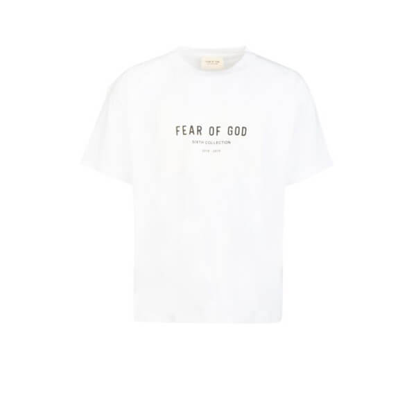 関税・送料込 FEAR OF GOD パロディWHITE COTTON Tシャツ