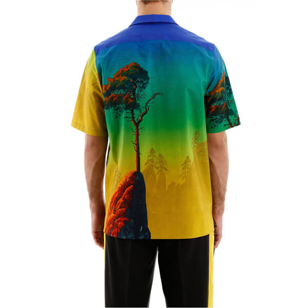 VALENTINO ヴァレンティノ Tシャツ コピー VALENTINO DRAGON AT DAWN PRINT SHORT-SLEEVED SHIRTTV0AA77165S84M