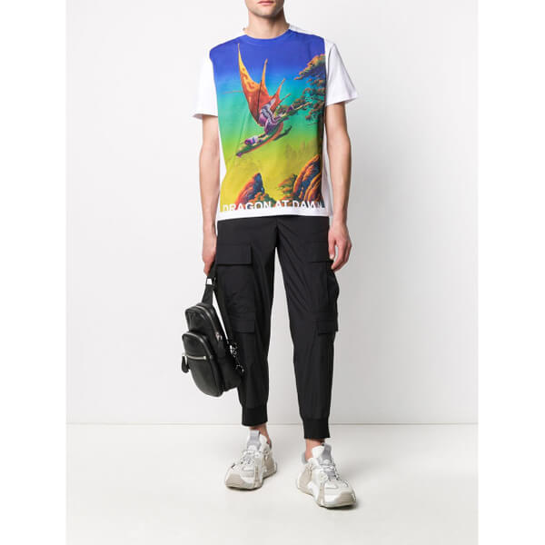 VALENTINO VALENTINO ヴァレンティノ Tシャツ コピー ドラゴンプリント TV0MG06L69184M