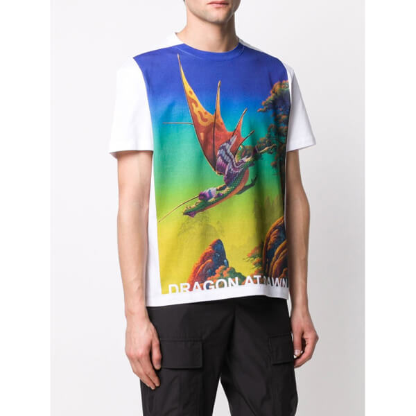 VALENTINO VALENTINO ヴァレンティノ Tシャツ コピー ドラゴンプリント TV0MG06L69184M