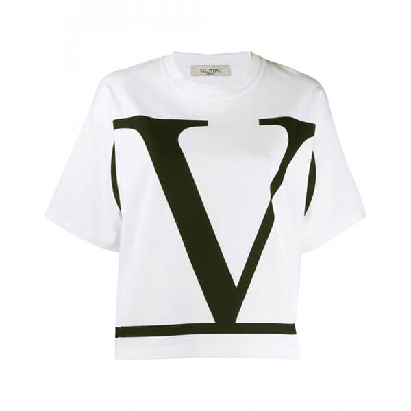 VALENTINO ヴァレンティノ Tシャツ コピー VALENTINO Vロゴ ジャージ Tシャツ SB3MG01Y4Q1A01