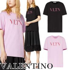 VALENTINO◆VLTN ヴァレンティノ ロゴTシャツ コピー 2色 プリント TB3MG07D3V645F