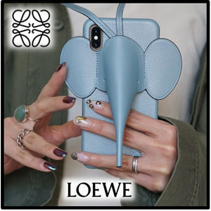 【LOEWE ロエベ iPhoneケース コピー】エレファント Elephant 水色 偽物 C719C80X03