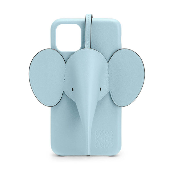 【LOEWE ロエベ iPhoneケース コピー】エレファント Elephant 水色 偽物 C719C80X03