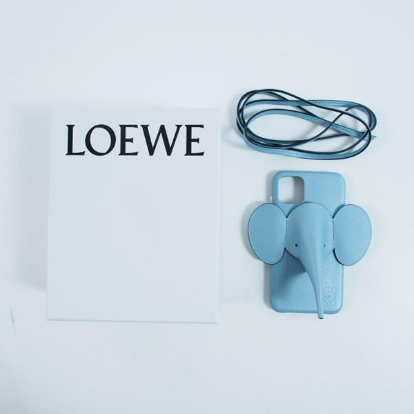 【LOEWE ロエベ iPhoneケース コピー】エレファント Elephant 水色 偽物 C719C80X03