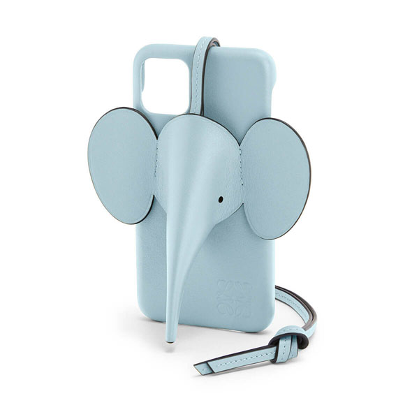 【LOEWE ロエベ iPhoneケース コピー】エレファント Elephant 水色 偽物 C719C80X03