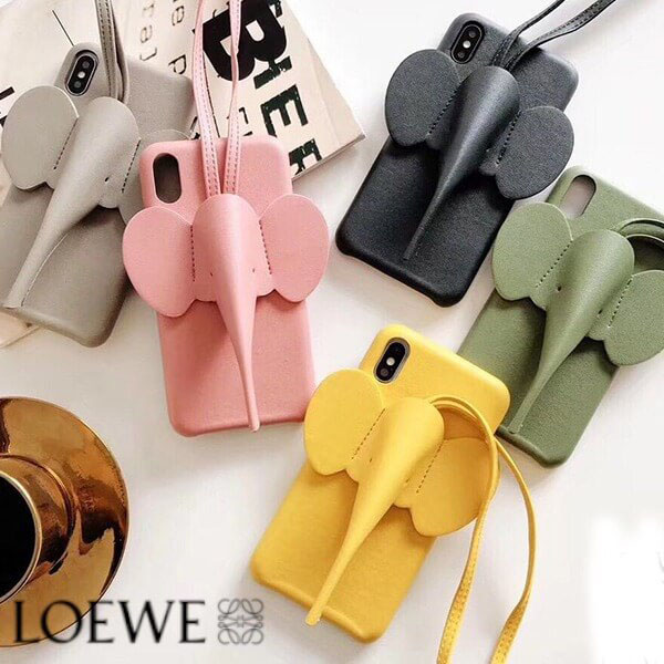 【LOEWE ロエベ iPhoneケース コピー】エレファント Elephant ガンメタル C719C80X032