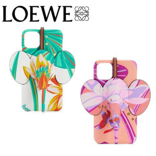 LOEWE ロエベ iPhoneケース 偽物★Paula's Ibiza★iPhone用 エレファント カバー★カーフ 128.28AB05