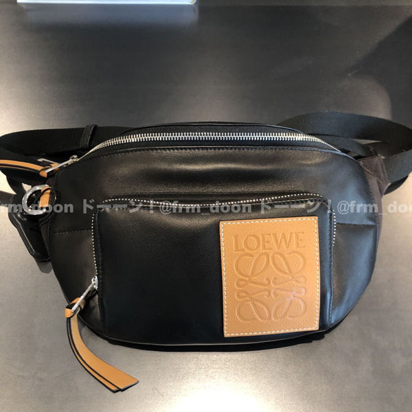 【LOEWE ロエベ ベルトバッグ コピー】2020SS バンバッグ パフィー (ブラック) 335.73.W75 1100