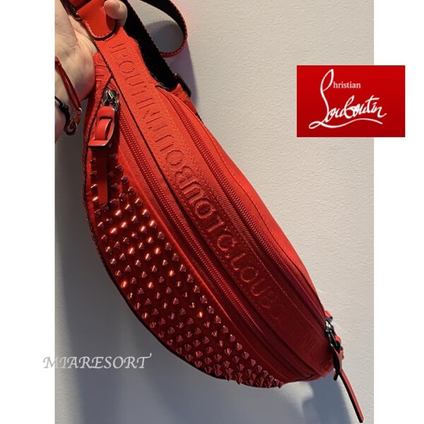 クリスチャン ルブタン 偽物 CHRISTIAN LOUBOUTIN PARISNYC ベルトバッグ 3195322B380