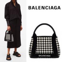 バレンシアガ トートバッグ コピー Balenciaga ネイビー カバ XS ハウンドトゥース