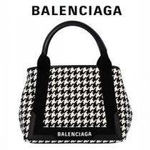 バレンシアガ トートバッグ コピー Balenciaga ネイビー カバ S ハウンドトゥース