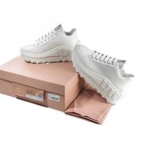 miumiu スニーカー コピー ウェッジ LEATHER WEDGE SNEAKERS レザー...