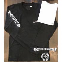 2020新作★【CHROME HEARTS クロムハーツ コピー Tシャツ】ロングスリーブTee 黒白