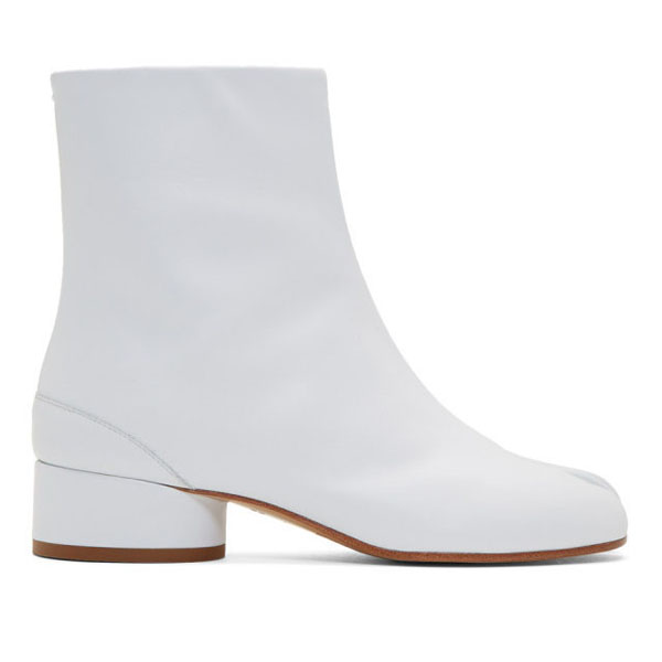 メゾンマルジェラ ブーツ 偽物★MAISON MARGIELA Tabi Calfskin Boots 202168F113157