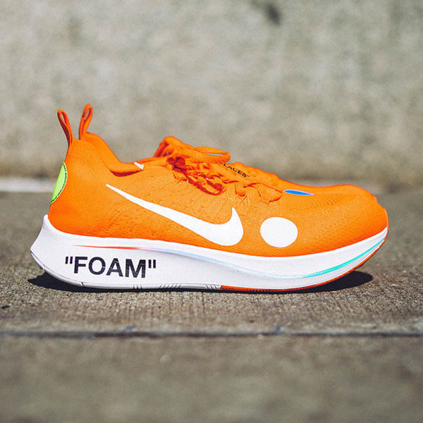 大人気★入手困難 OFF-WHITE × NIKE 偽物ZOOM FLY MERCURIAL FLYKNIT ORANGE & BLACK