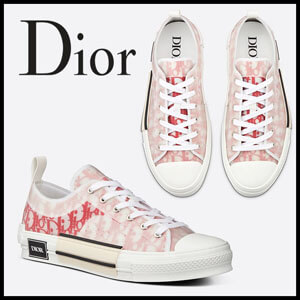 DIOR☆ディオール☆偽物B23 スニーカー キャンバス ロゴ ロートップ 3SN249YNT_H360