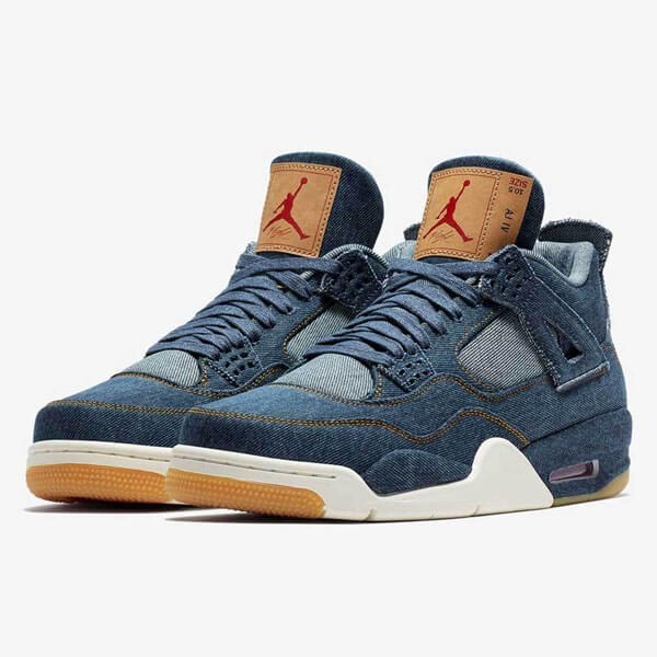 送関込 LEVI’S × NIKE 偽物AIR JORDAN 4 RETRO NRG LEVIS リーバイス 青/黑/白AO2571-401AO2571-001