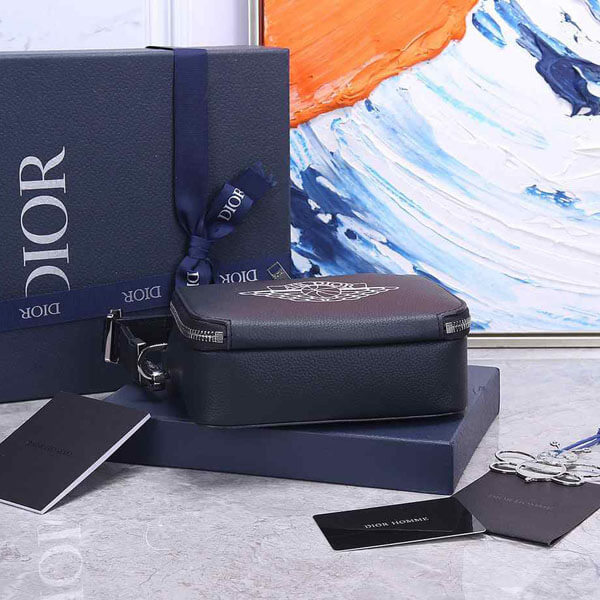 ナイキ コラボ ブランド偽物 AIR DIOR ジョーダンコラボショルダ バック ネイビー