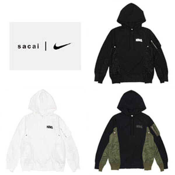 サカイ注目コラボ コピー Sacai x Nike Lab U Nrg Rh Hoodie S~XL 選べる3色