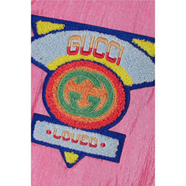 GUCCI 偽物★素敵！Appliqued satin shell bomber Jacket