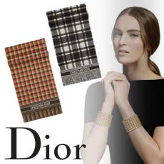 Dior CHECK'N'DIOR スカーフ コピー ウール チェック ストール 2色 ロゴ