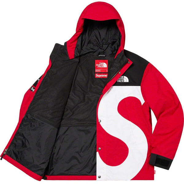 supreme north face 偽物 コラボ マウンテンジャケット レッド 赤