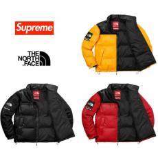 supreme north face 偽物 シュプリーム ノースフェイス ダウン ヌプシ レザーダウンジャケット