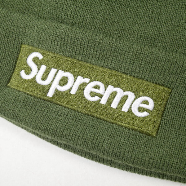 シュプリーム ニット帽 偽物 ロゴビーニー Supreme New Era Box Logo Beanie