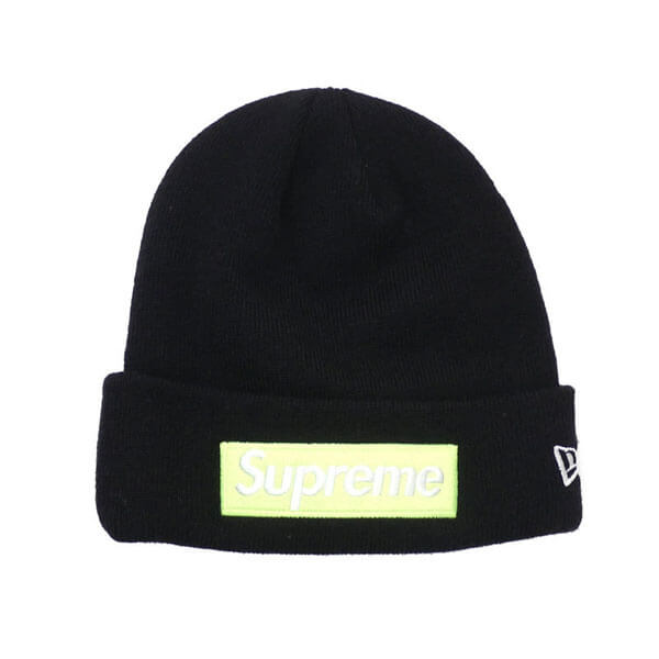 supreme ニット 帽 偽物  シュプリーム ニューエラ Era Box Logo Beanie (ステッカー付き)