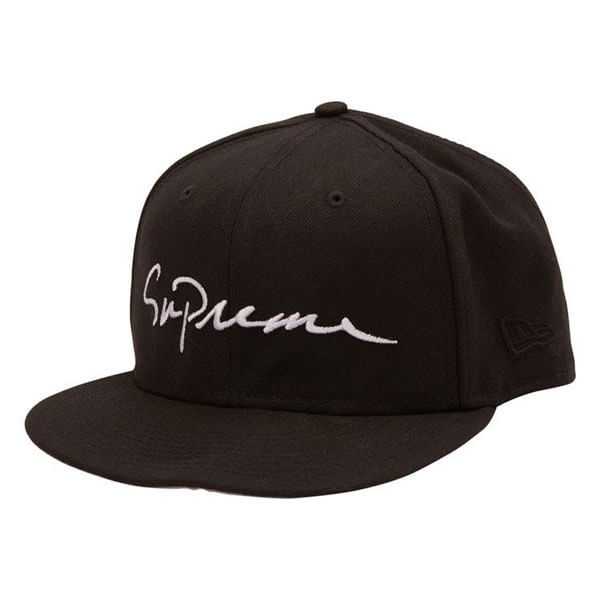 シュプリーム ビーニー 偽物  Supreme Classic Script New Era Cap ニューエラ Black