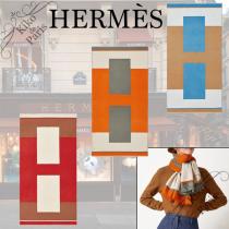 Hermes H Passant カシミヤ シルク ストール 偽物