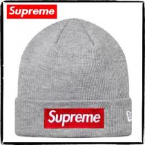 supreme ニット 帽 偽物 Supreme x New Era Box Logo Beanie グレー ニット帽