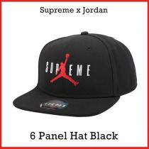 シュプリーム ビーニー 偽物  Supreme NIKE Air Jordan 6 Panel Hat Black fw