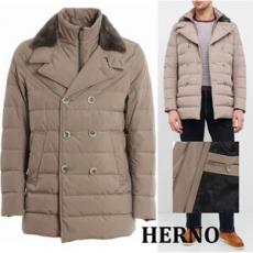 HERNO ヘルノスーパーコピーダブルブレスト ファートリム キルティング ダウン ジャケットPI049UR120152800