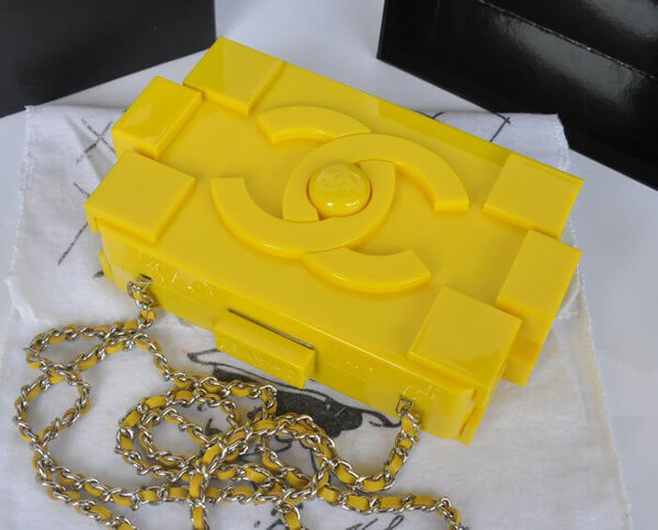 シャネル ハンドバッグ スーパーコピー2014春夏新作新品 Lego Clutch ハンドバッグA37013黄