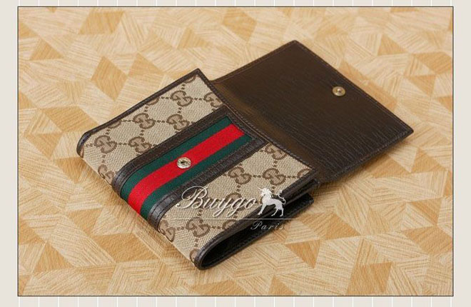 グッチ 財布 スーパーコピーグッチ（GUCCI）Wホック二つ折り財布131848　F40SGベージュ×ダークブラウン