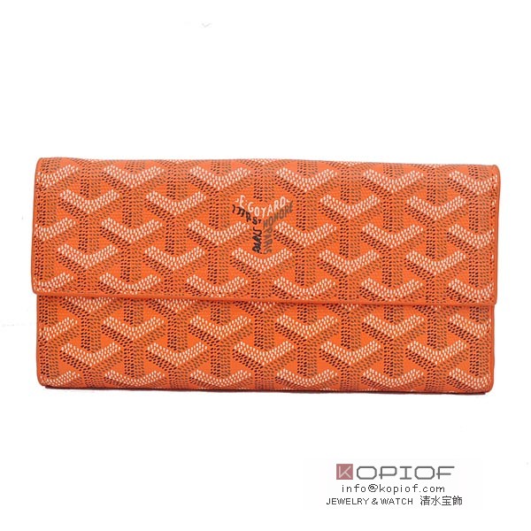 ゴヤール 財布 スーパーコピーGOYARD ゴヤール 長財布 Ｗホック オレンジ go103