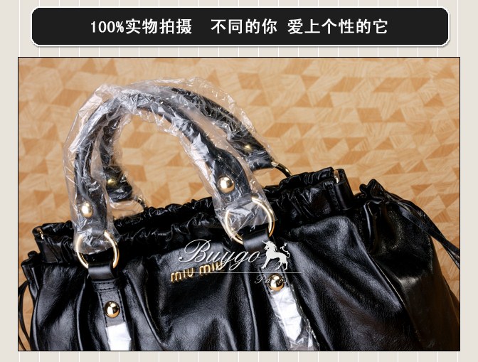 ミュウミュウ スーパーコピーMIUMIU/ミュウミュウ 2012年春夏NAPPA VERNICEストラップ付きハンドバッグRT0383 2AA6 002