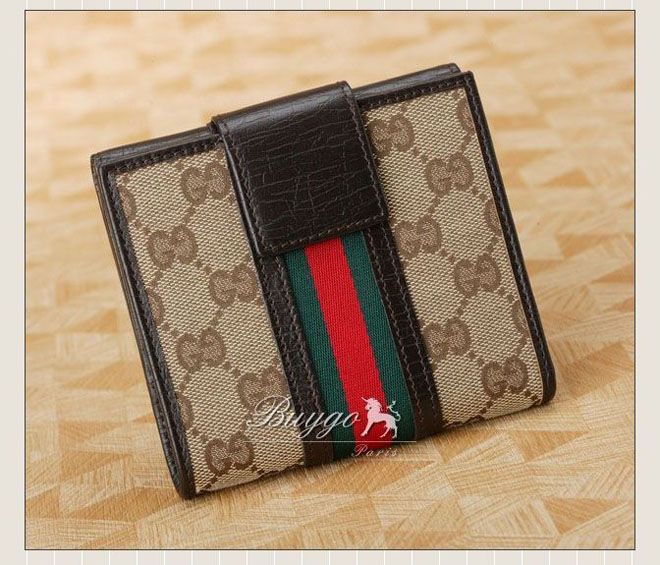 グッチ 財布 スーパーコピーグッチ（GUCCI）Wホック二つ折り財布131848　F40SGベージュ×ダークブラウン