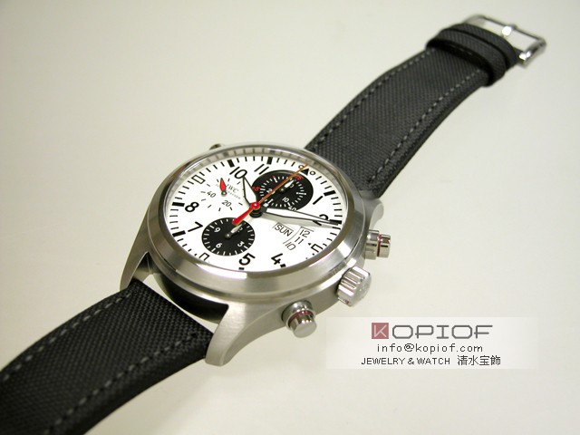 IWC パイロットウォッチ スーパーコピーIW371803 ダブルクロノグラフ2008DFBカップ限定 ホワイト/ブラック