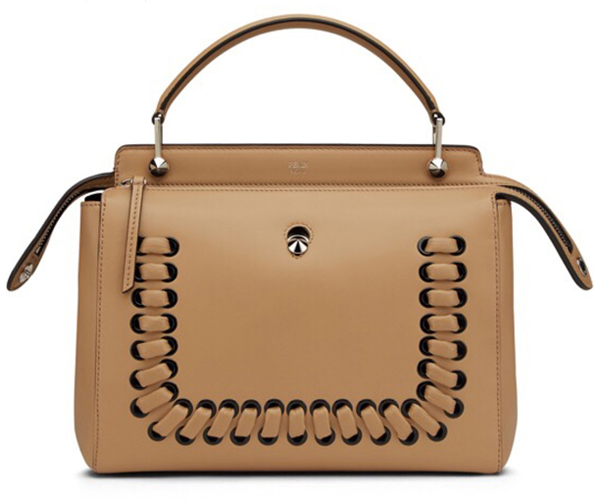 フェンディ バッグFENDI 2016新作 取り外し可能なショルダーストラップ 今話題の'Fashion Show Dotcom' Tote Bag Camel